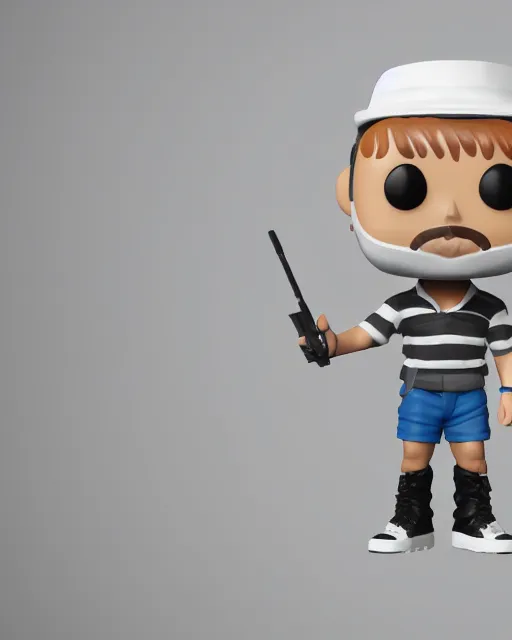 Prompt: full body 3d render of Tomer Kulik as a funko pop, studio lighting, white background, blender, trending on artstation, 8k, highly detailed