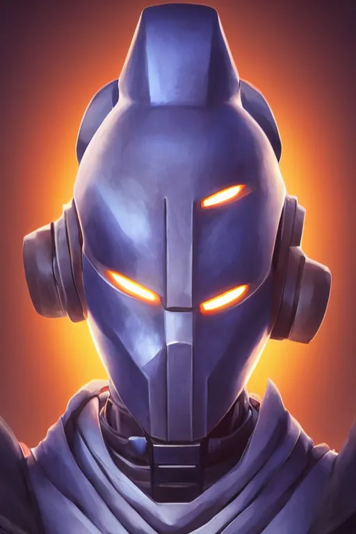 Image similar to epic mask helmet robot ninja portrait stylized as fornite style game design fanart by concept artist gervasio canda, behance hd by jesper ejsing, by rhads, makoto shinkai and lois van baarle, ilya kuvshinov, rossdraws global illumination radiating a glowing aura global illumination ray tracing hdr render in unreal engine 5