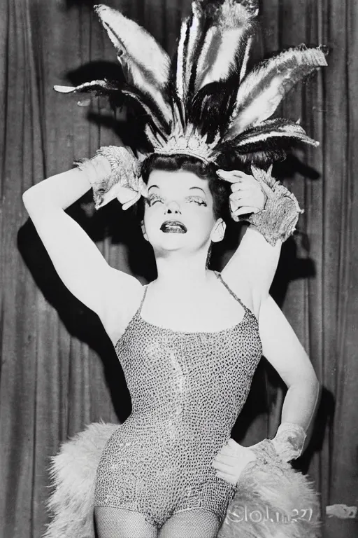 Image similar to judy garland, showgirl, studio photo, promotion, 1 9 4 0's