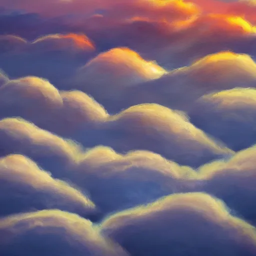 Image similar to a flock of puffy white marshmallow clouds in the sky above a sea of hot chocolate, abstract environment, award winning art, epic dreamlike fantasy landscape, ultra realistic,