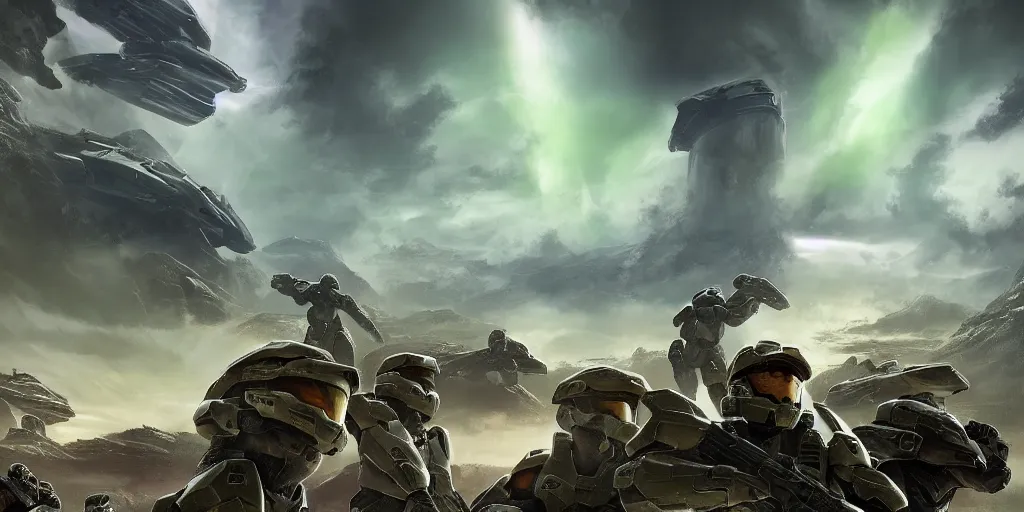 Image similar to halo environmet by aaron horkry