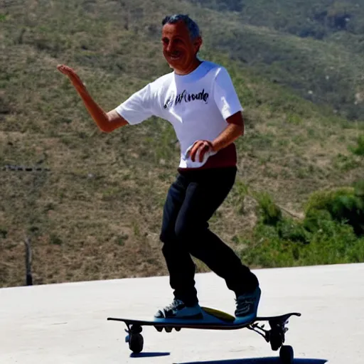 Image similar to francisco franco skateboarding in el valle de los caidos