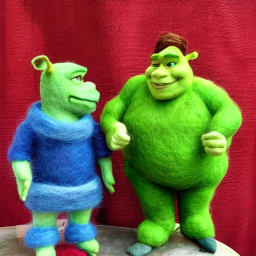 Image similar to shrek needle felted + needle felting art