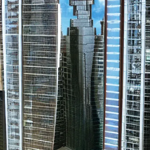 Prompt: skyscraper sized donald trump