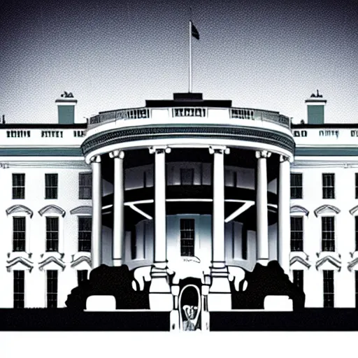 Image similar to Giant Grotesque Blob Monster Eating the White House, historical photo , Photorealistic