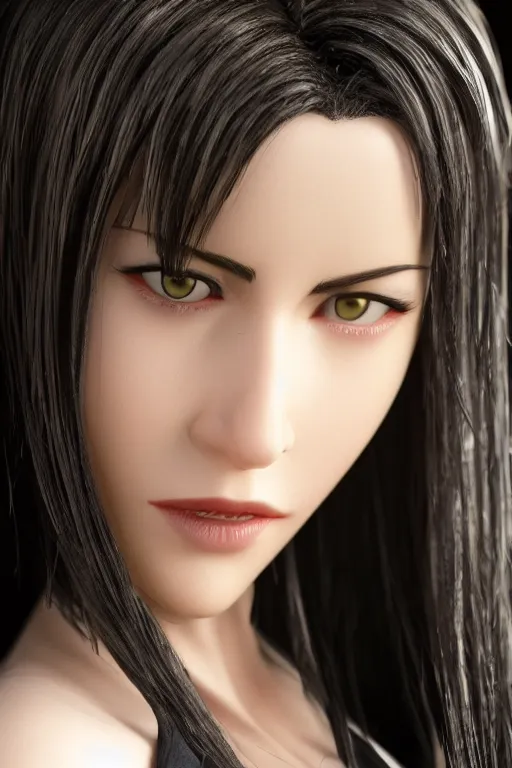 Prompt: photo of Tifa Lockheart in real life, headshot, detailed, award winning, shallow focus