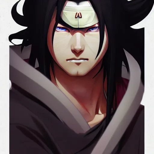 Prompt: portrait of madara uchiha from naruto shippuden, highly detailed, digital painting, artstation, concept art, smooth, sharp focus, illustration, art by artgerm and greg rutkowski and alphonse mucha, beautiful composition