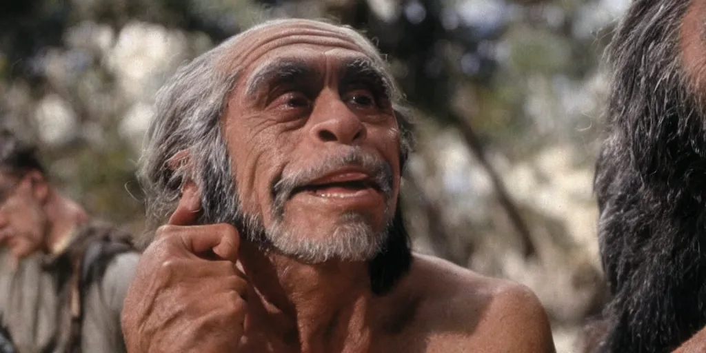 Image similar to film still of Tommy Chong in Planet of the Apes