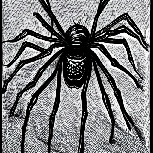 Image similar to drawing of a spider by junji ito