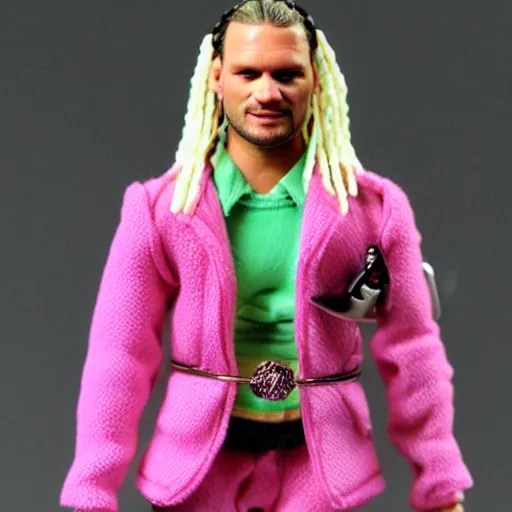 Prompt: jody highroller, miniature action figure, ebay photo