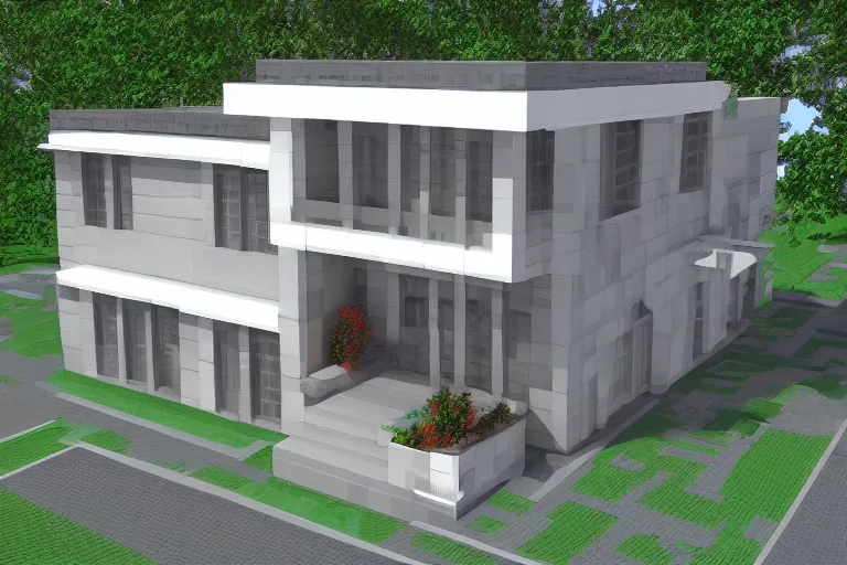 Image similar to a 1 0 0 x 1 0 0 x 1 0 0 pixel 3 d rendered house