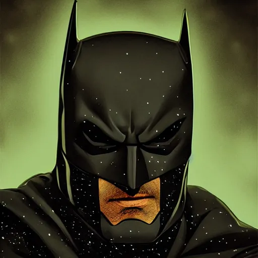 Image similar to portrait glow in the dark batman, intricate, photo real, elegant, highly detailed, centered, grungy, digital painting, artstation, concept art, smooth, sharp focus