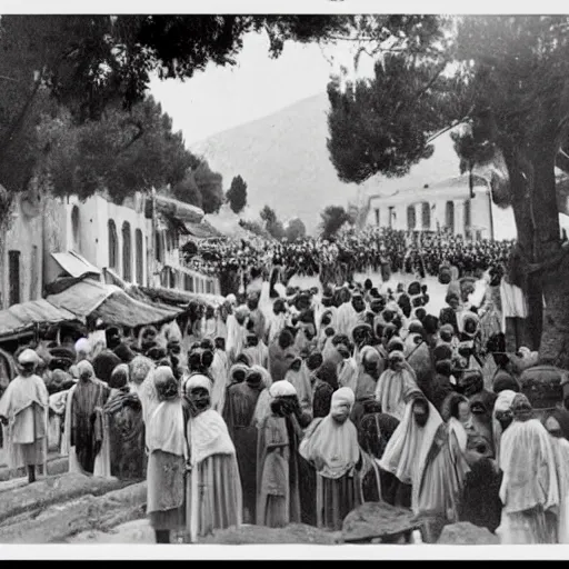Prompt: A photo of Greeks in the region of Pontos during 1910, photo, high detail