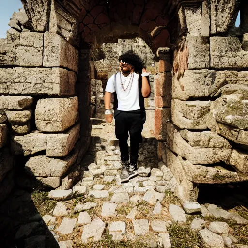 Image similar to ilovemakonnen, visiting ancient ruins