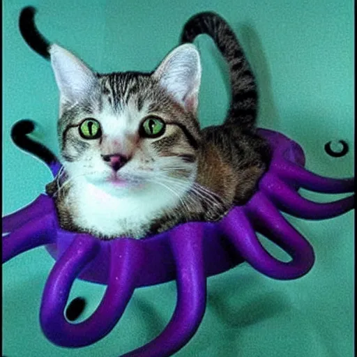 Image similar to Extremely cute!!! cat octopus hybrid