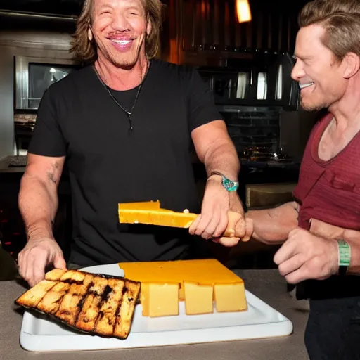 Image similar to disney's goofy grilling cheese with mickey rourke