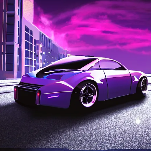 Image similar to Synthwave sports car