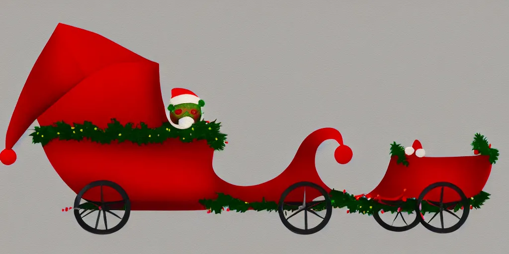 Image similar to concept art of a minimalistic santa sleigh, digital painting, trending on artstation, sharp focus, 4 k