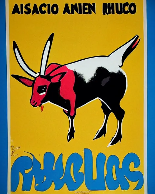 Image similar to spanish bullfighting posters of a picachu