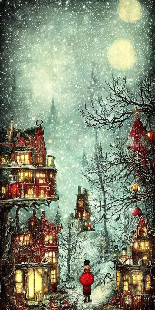 Image similar to a christmas scene by alexander jansson