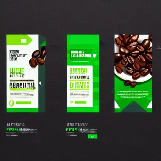 Image similar to banner template green color, high contrast, juice, coffee packaging label template