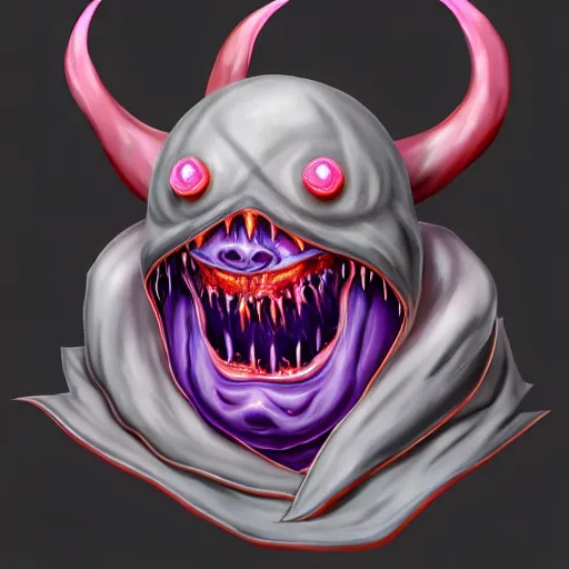 Image similar to gengar fetus nightmare dream eater made from latex, latex fetus gengar tomato wrapped in an endless vortex gateway of wet tentacles leading to a tormented hell drawn by satoshi matsuura artstation