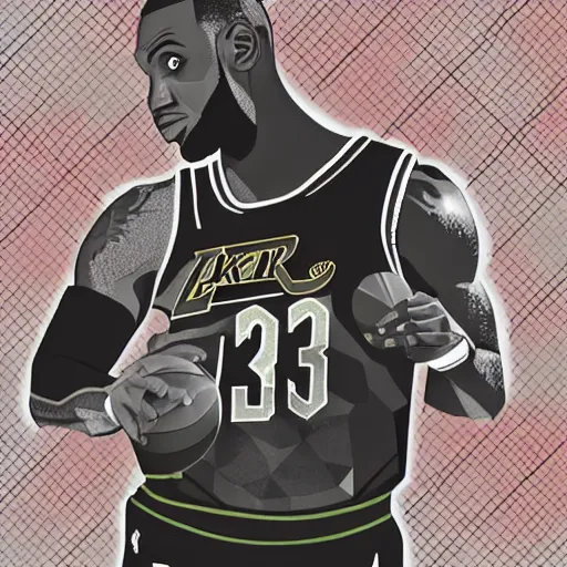 Image similar to Incredible geometric pop culture Illustrations of lebron james