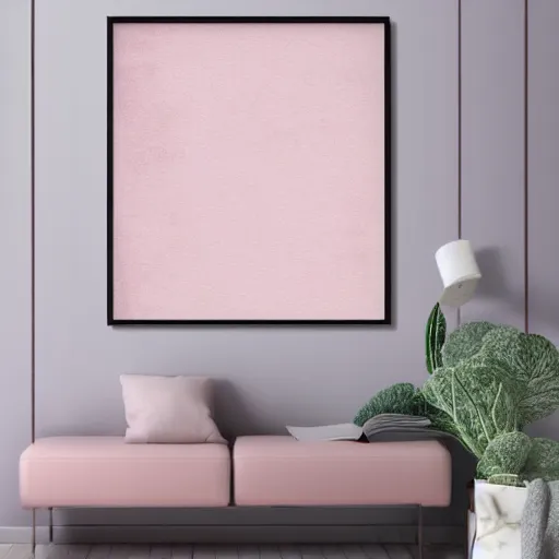 Image similar to modern abstract art, minimalist, blush pastel color palette,