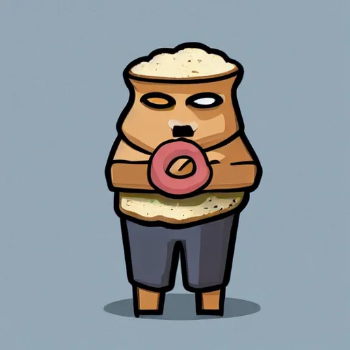 Image similar to ' bread toast'character