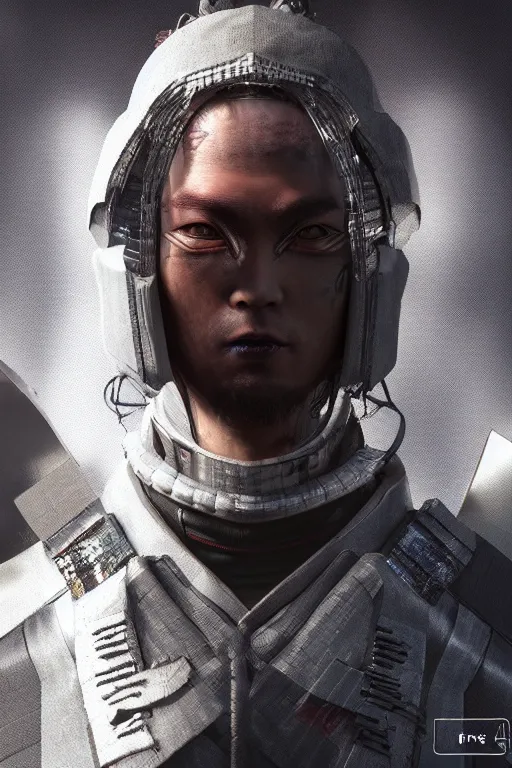 Prompt: hyperrealistic cyberpunk samurai character, ultradetailed, volumetric lighting, 4k UHD.