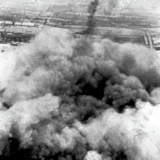 Image similar to View from B52 bomber above Dresden during fire bombing 1949