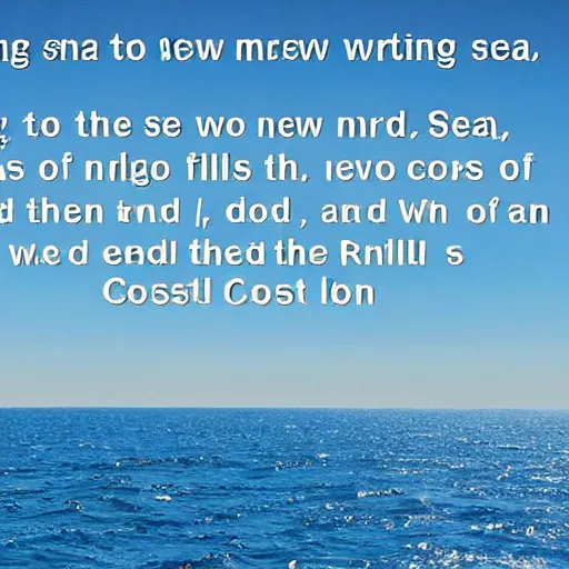 Image similar to sing to the lord a new song, his praise from the end of the earth, you who go down to the sea, and all that fills it, the coastlands and their inhabitants.