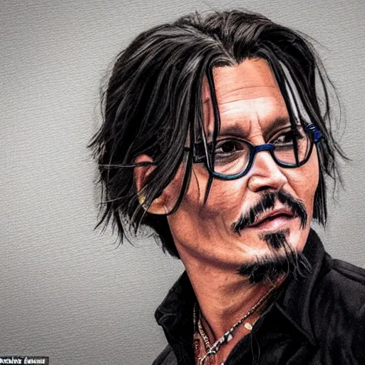 Prompt: full - body shot johnny depp screaming cheerfully in court as he wins defamation case, 4 k, photorealistic photography