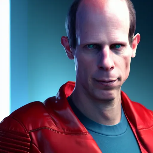 Image similar to philosopher nick bostrom portrait at oxford in cyberpunk 2 0 7 7 3 8 4 0 x 2 1 6 0 simulation hypothesis