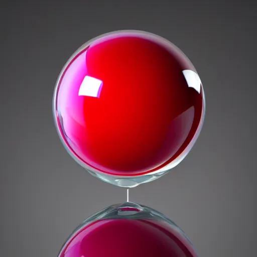 Prompt: render of a perfect glass sphere with a red cloth on top. Single light source. Studio photography. Studio. Photorealism. Ray tracing. Color spectrum on surface. High definition. 8k. White surface. Black background. 14 mm lens. Diaphragm 1.4. Iso 800. F/2.8