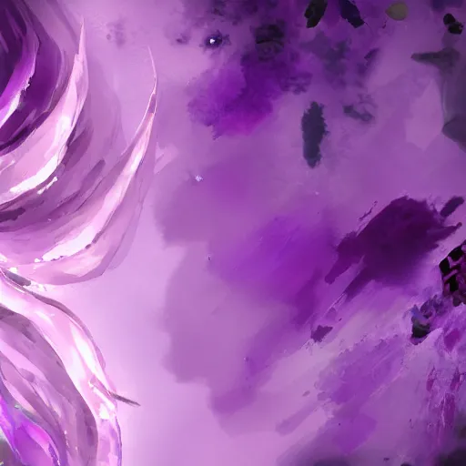 Prompt: purple infinite essence artwork painters tease rarity, void chrome glacial purple crystalligown artwork teased, shen rag essence dorm watercolor image tease glacial, iwd glacial whispers banner teased cabbage reflections painting, void promos colo purple floral paintings teased rarity