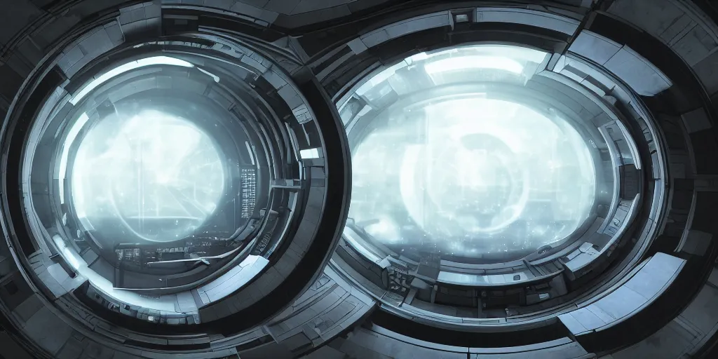 Prompt: the circular window in the massive sci-fi spaceship full of sophisticated screens and buttons, in the dark universe, by James Gurney, John Harris, first-person view, Volumetric lighting, dramatic lighting, photorealistic, cinematic lighting, high detail, cinematic feel, high octane, 4K, Unreal Engine, digital render, intricate, ultra realistic, concept art