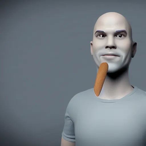 Image similar to mister clean duck face selfie octane render