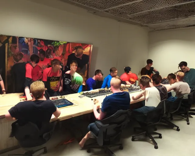 Image similar to lan party last supper