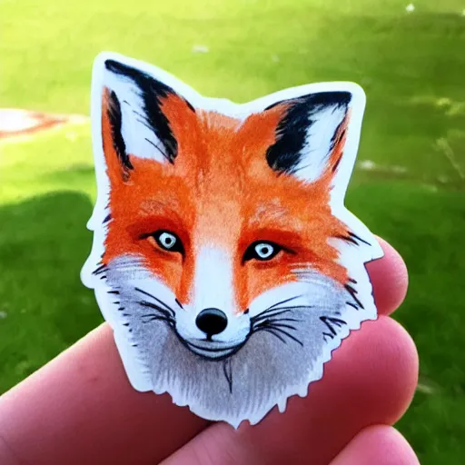 Image similar to a sticker of a fox