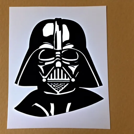 Image similar to darth vader from the simpsons, very detailed