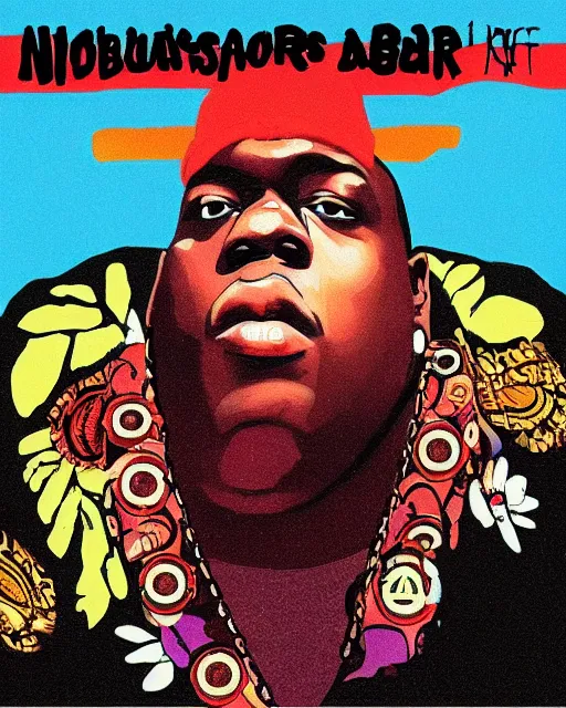 Image similar to updated album cover artwork of the notorious big's album life after death