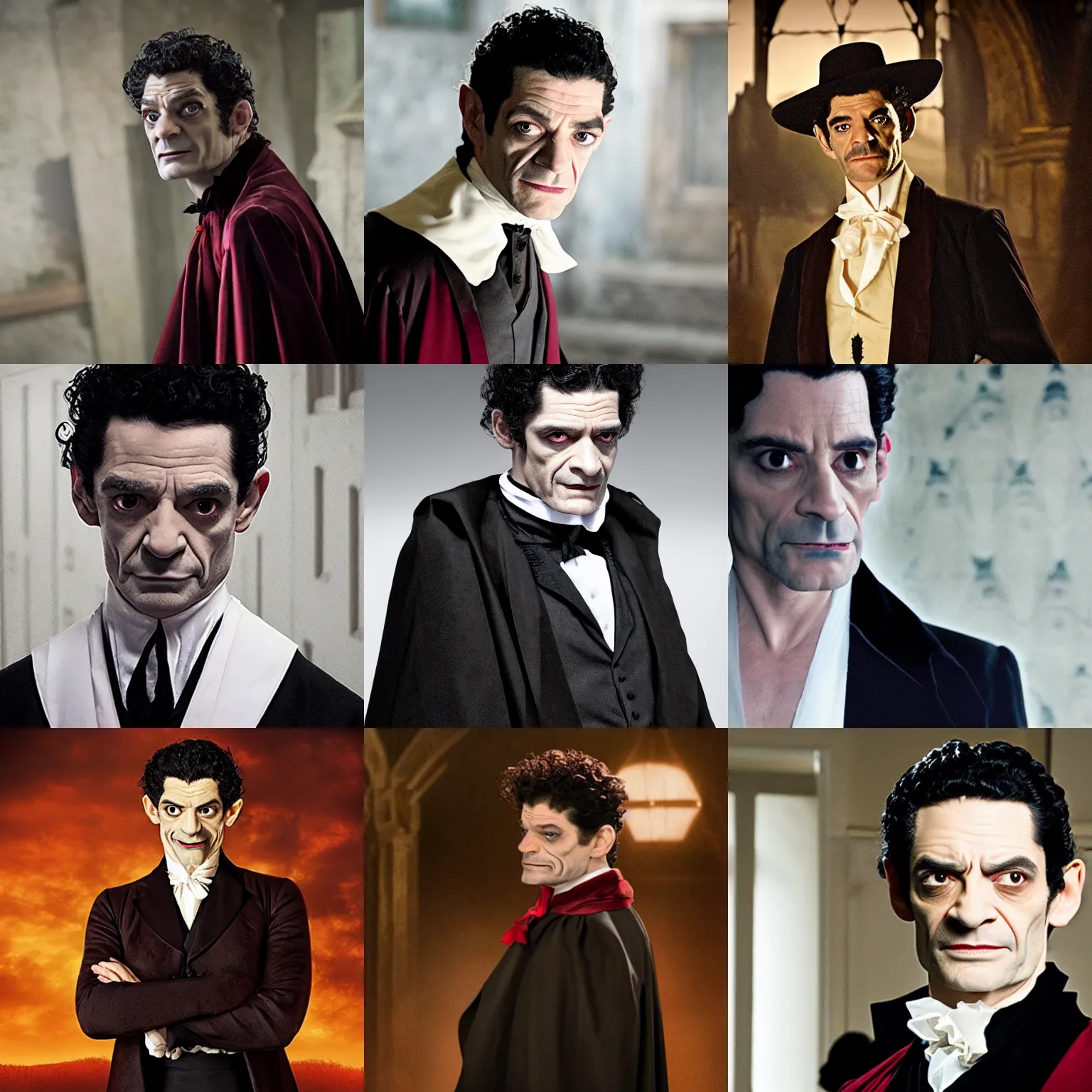 Prompt: James Frain as Count Dracula, new horror movie advertising