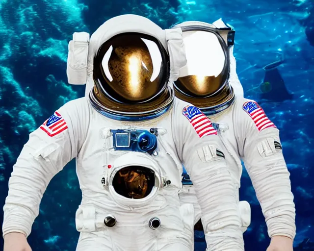 Image similar to astronaut cyber suit deep sea diver.