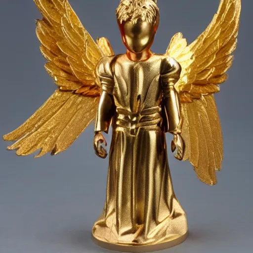 Prompt: angel with golden armor