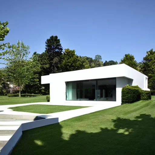 Image similar to square shaped modern mansion with a courtyard in the middle