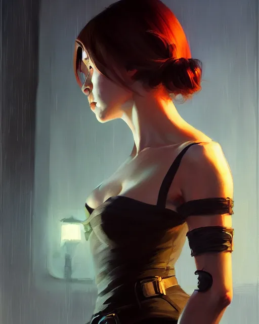 Image similar to a potrait of a human rogue, fine details. night setting. realistic shaded lighting poster by ilya kuvshinov katsuhiro, artgerm, jeremy lipkin and michael garmash, unreal engine, radiant light, detailed and intricate environment, digital art, trending on art station