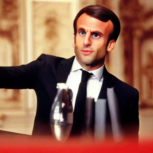 Image similar to forest hair of Emmanuel Macron in American Psycho (1999)