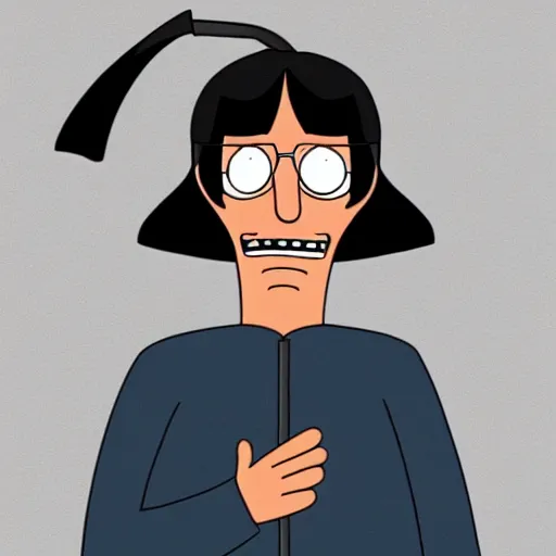 Prompt: bobs burgers style, grim reaper,