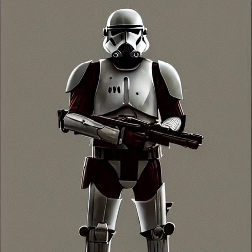 Image similar to an imperial stormtrooper walking, full body photography, extremely long shot, long shot, full-length, head-to-toe, concept art by Doug Chiang cinematic, realistic painting, high definition, concept art, the Mandalorian concept art style